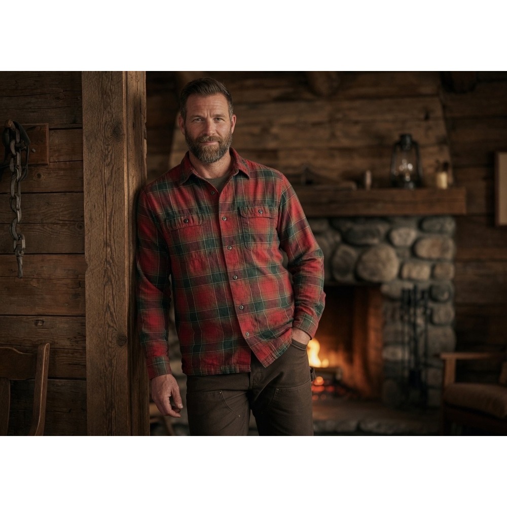 Filson Northwest Camp Shirt Mens 2XL Red Green Plaid‎ Cotton Flannel Button Down